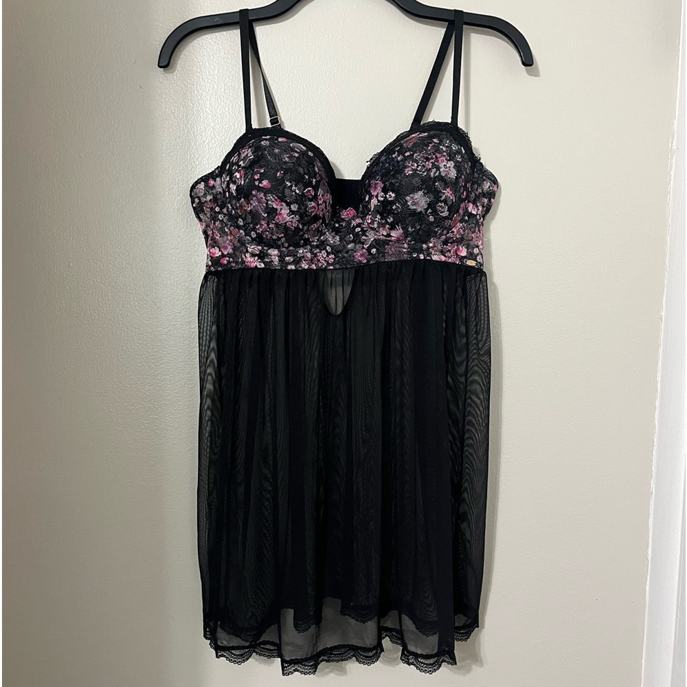 Jessica Simpson | 2-Piece Babydoll Teddy Lingerie Matching Set with Panties